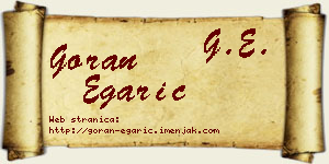 Goran Egarić vizit kartica